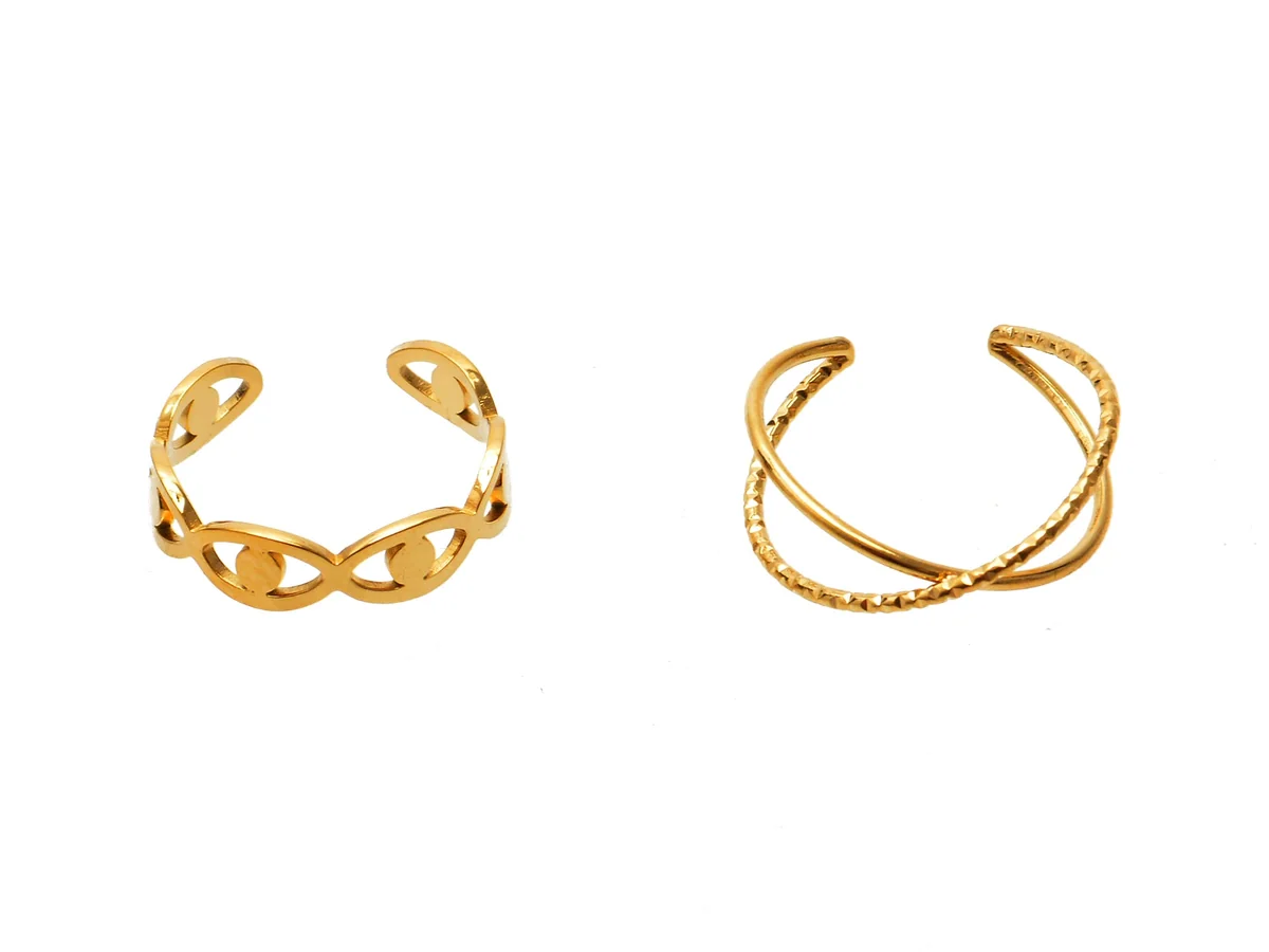 Inel Aldo Auriu, Twisted 710, Din Metal