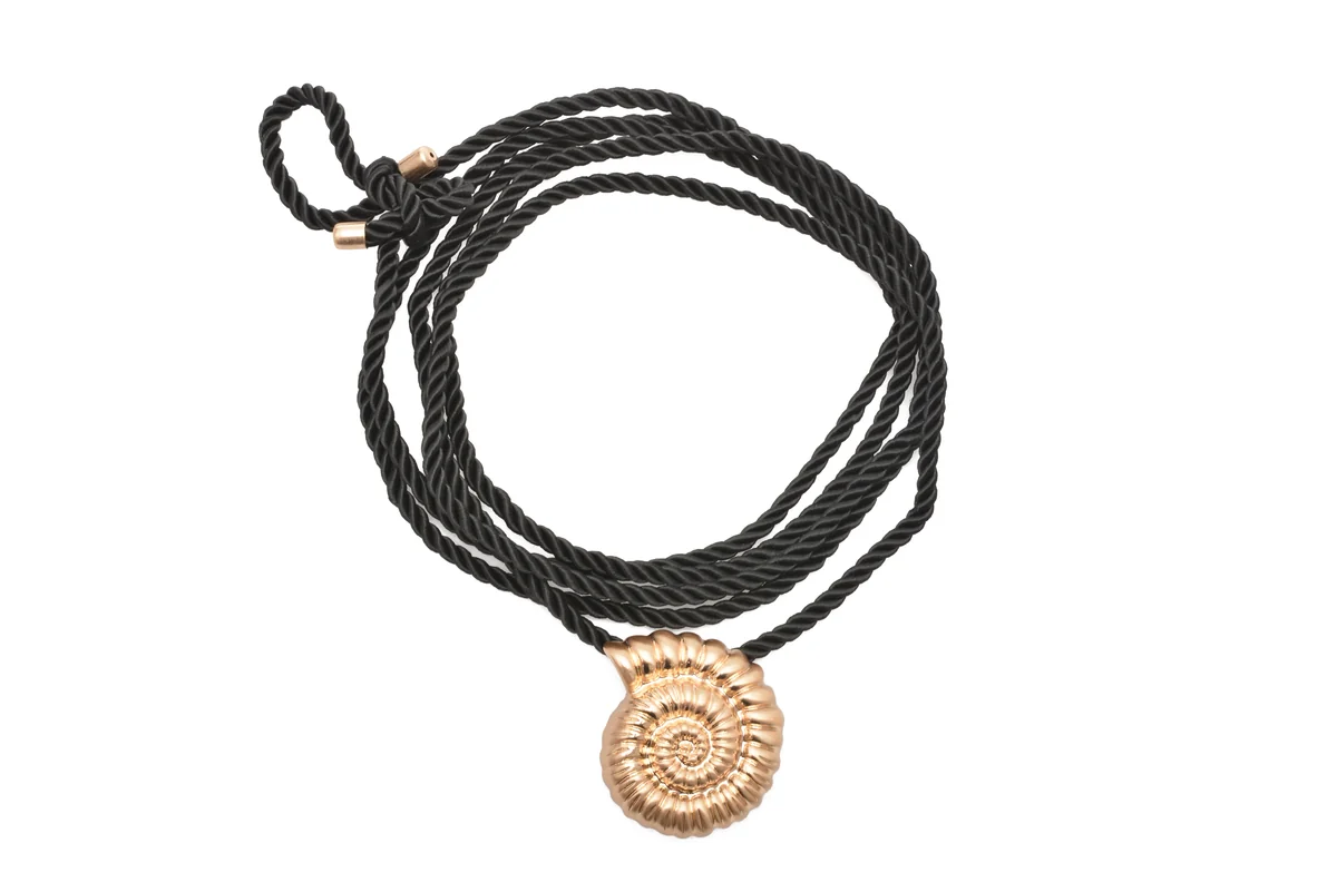Colier Aldo Negru, Ursula Necklace 970, Din Material Textil