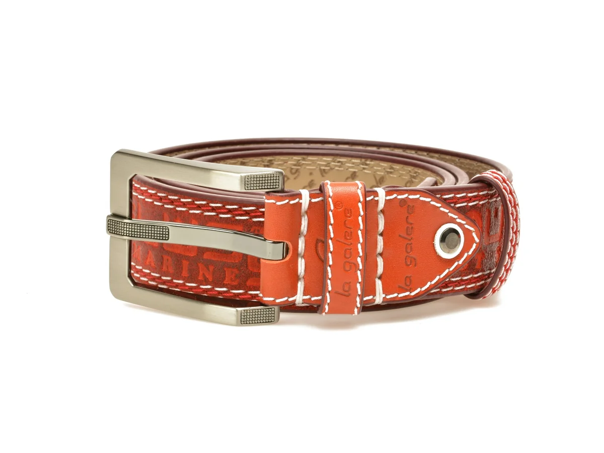 Curea La Galere Roșie, 361640, Din Piele Naturală