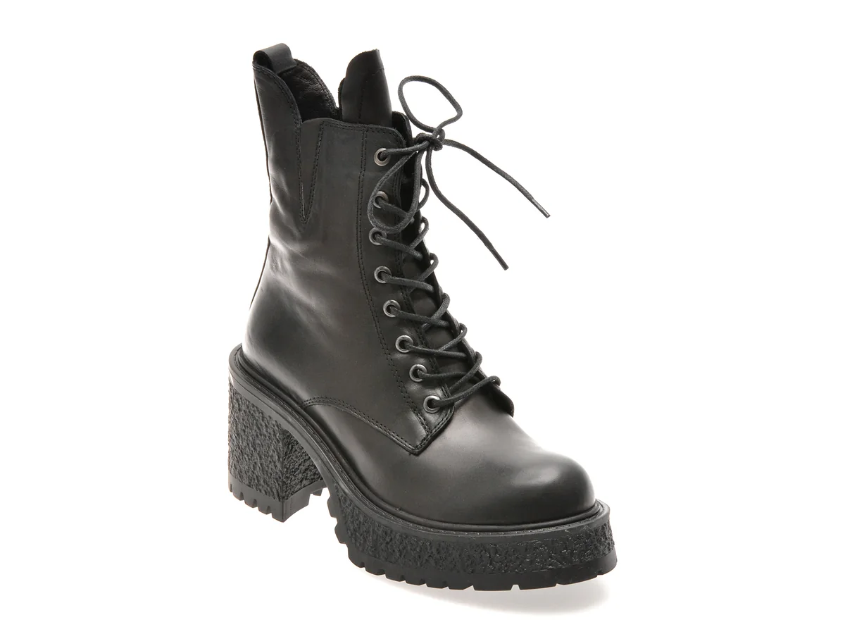 Ghete Molly Bessa Negre, 6298011, Din Piele Naturala