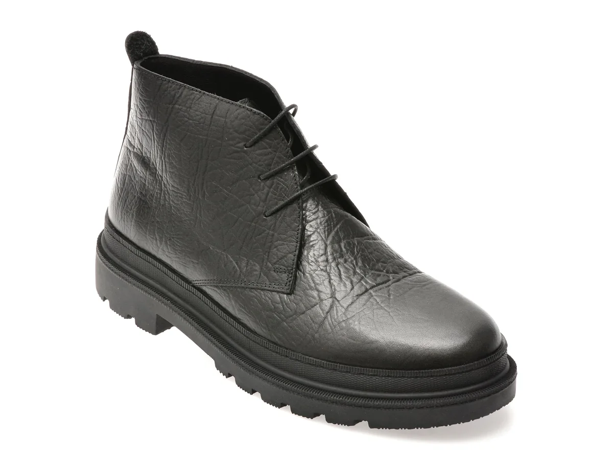 Ghete Relax Negre KRL9900 Din Piele Naturala
