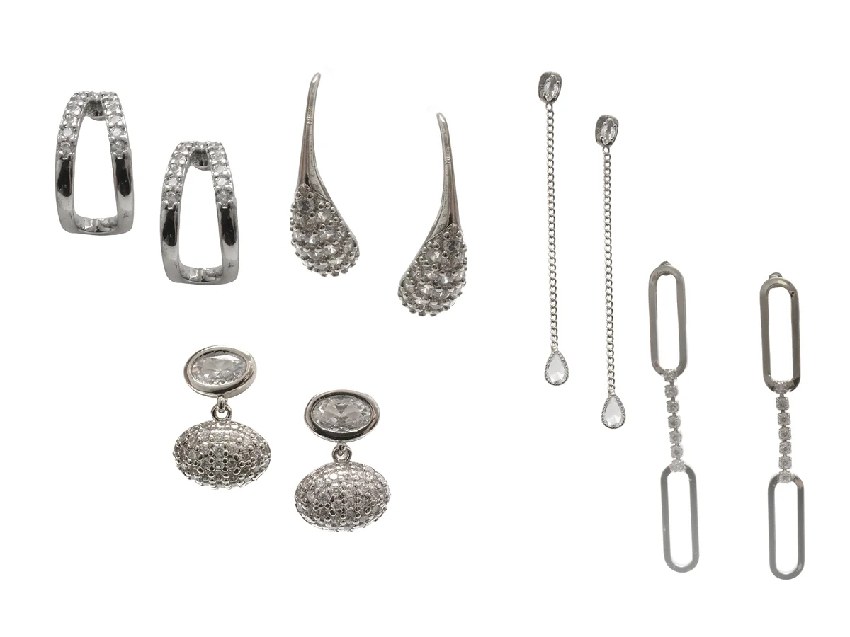 Cercei Aldo Argintii, Partyessentials 973, Din Metal