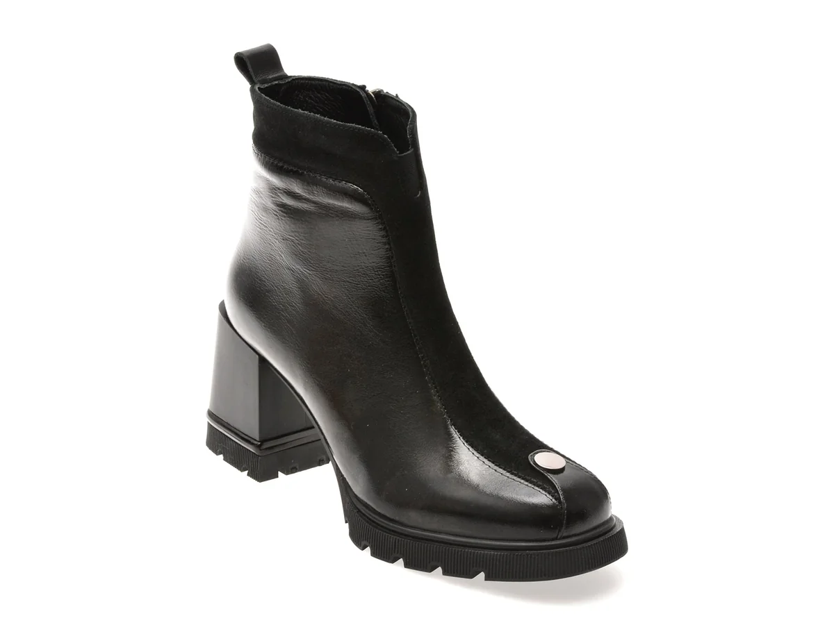 Ghete Gryxx Negre 3531631 Din Piele Naturală Lăcuită