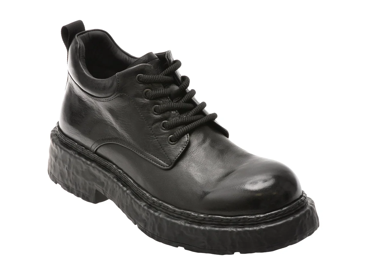Ghete Gryxx Negre, K7101, Din Piele Naturală