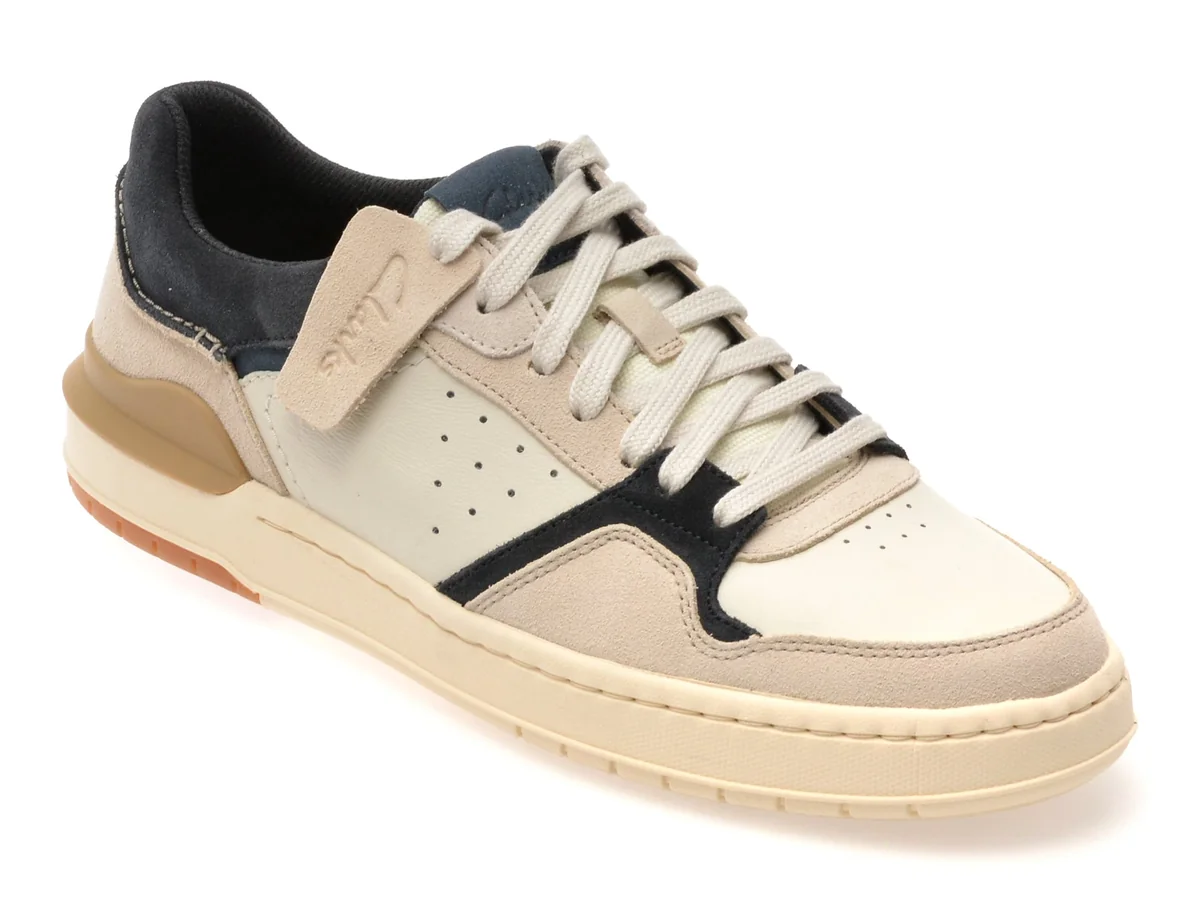 Pantofi Sport Clarks Bleumarin, Courtlite 2 Lo, Din Piele Naturala