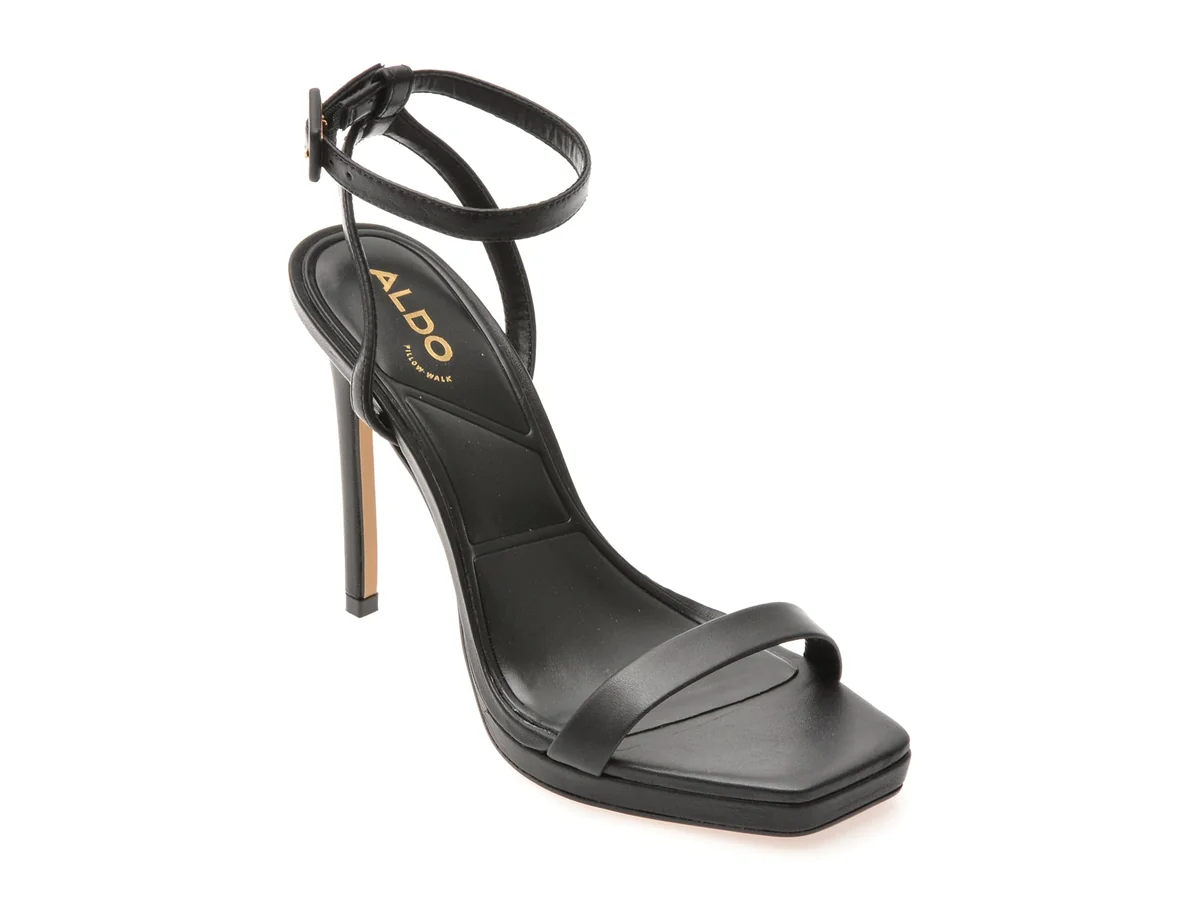 Sandale Elegante Aldo Negre, Kaathy 001, Din Piele Naturala