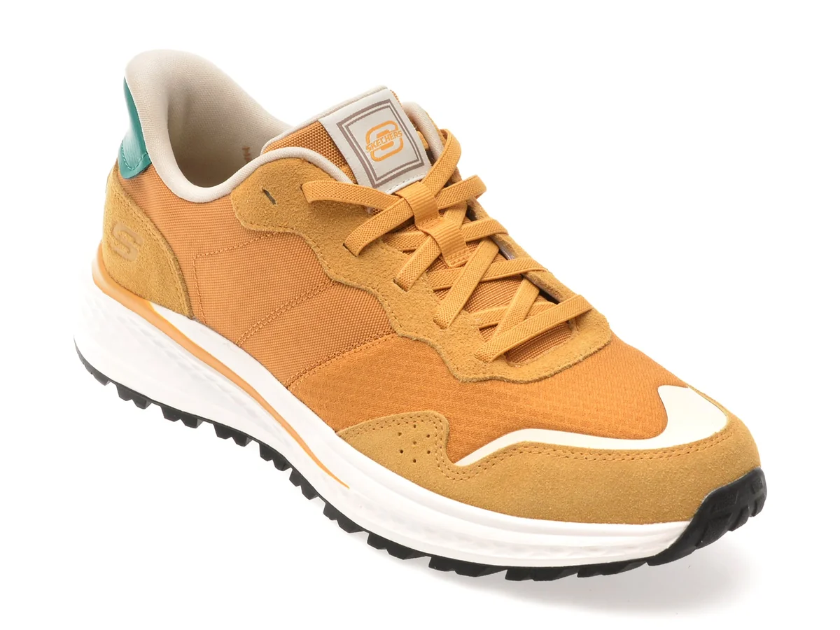Pantofi Sport Skechers Portocalii, Slade Ultra, Din Material Textil Și Piele Naturală