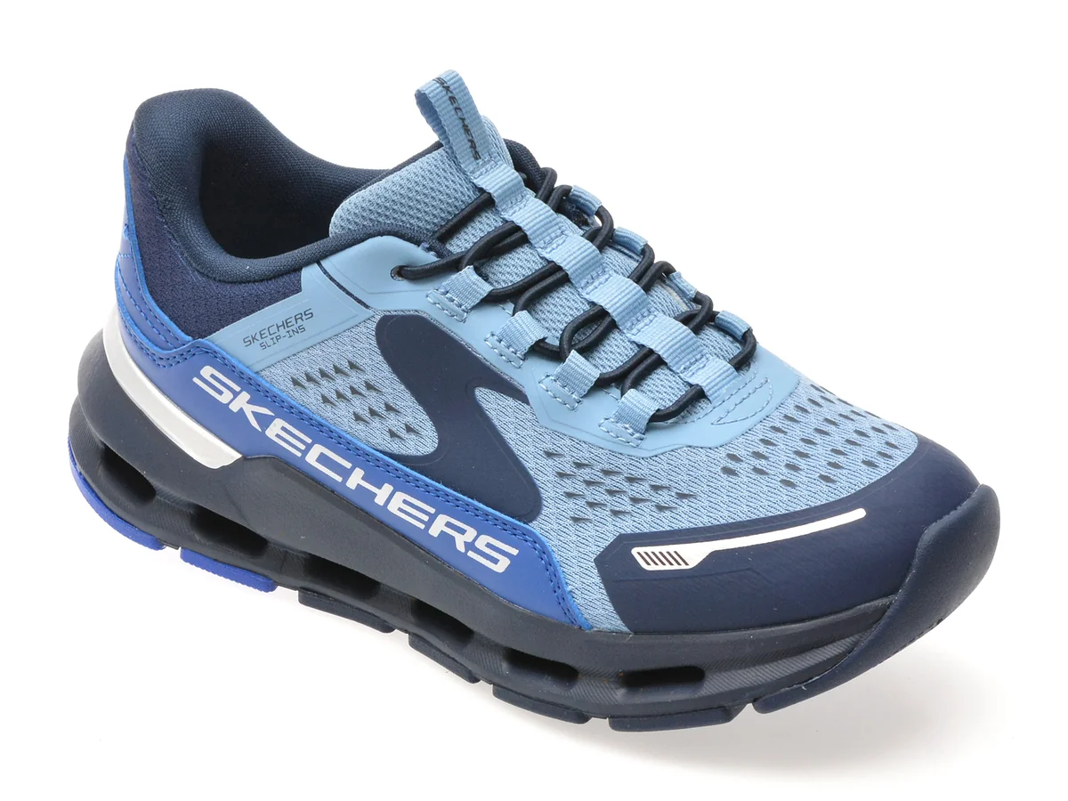Pantofi Sport Skechers Albastri, Glide-Step Plus, Din Material Textil