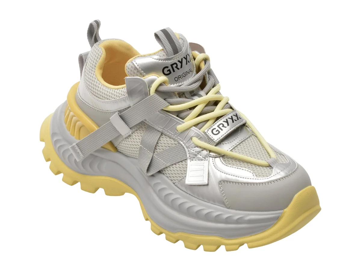 Pantofi Sport Gryxx Argintii 5960 Din Material Textil