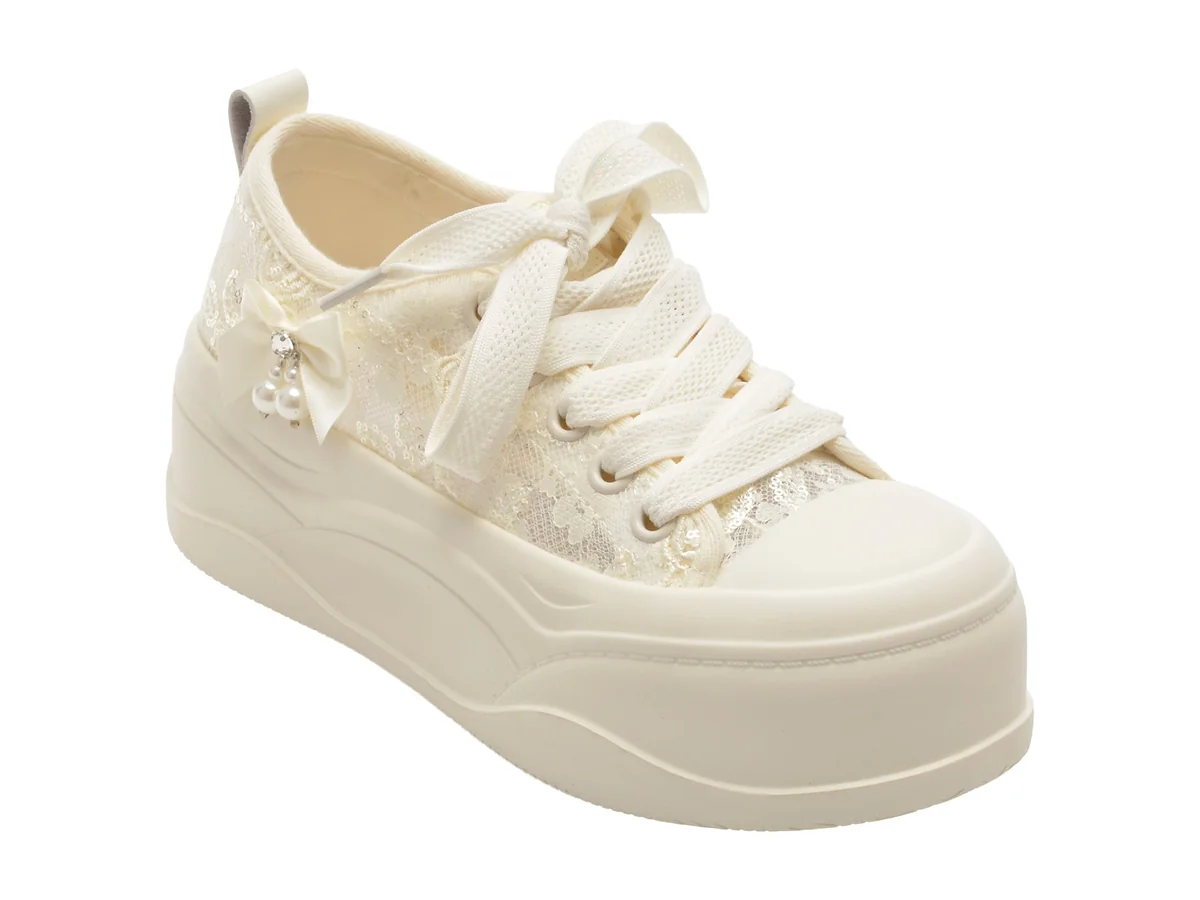Pantofi Sport Flavia Passini Albi, 899, Din Material Textil