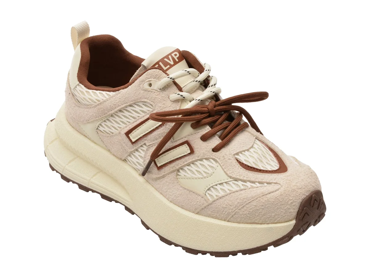 Pantofi Sport Flavia Passini Albi, 727, Din Material Textil Si Piele Naturală