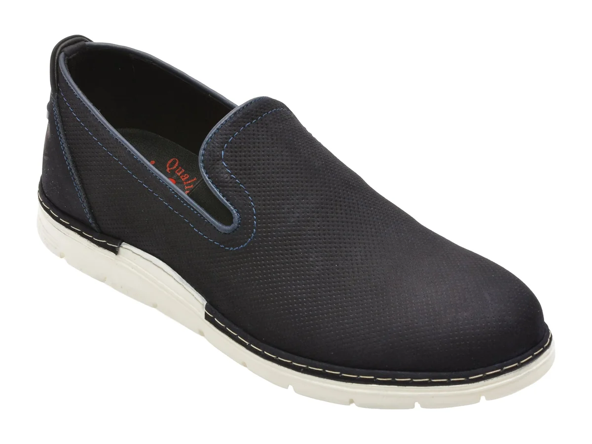 Pantofi Otter Bleumarin E1972 Din Năbuc