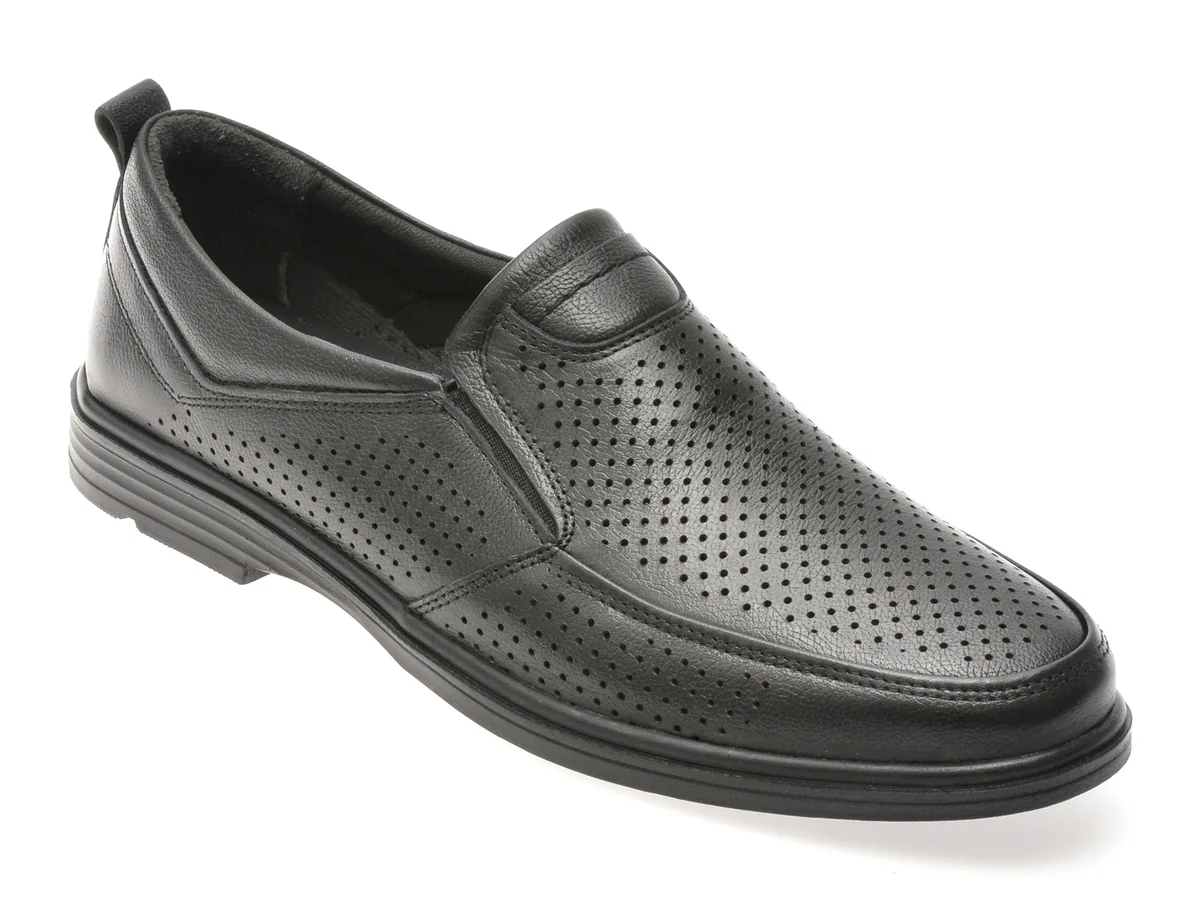 Mocasini Showman Negri, SH8502L, Din Piele Naturala