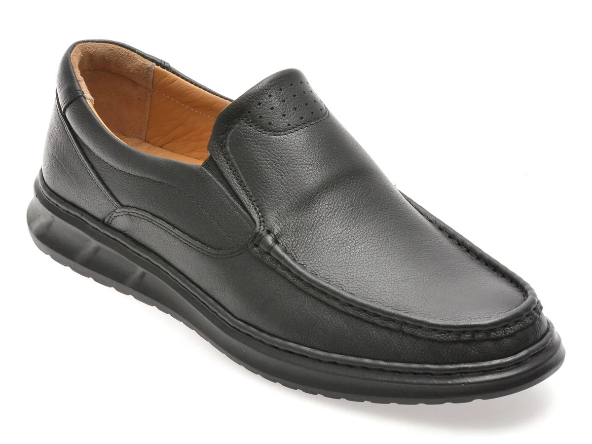 Mocasini Showman Negri, SH4101, Din Piele Naturala