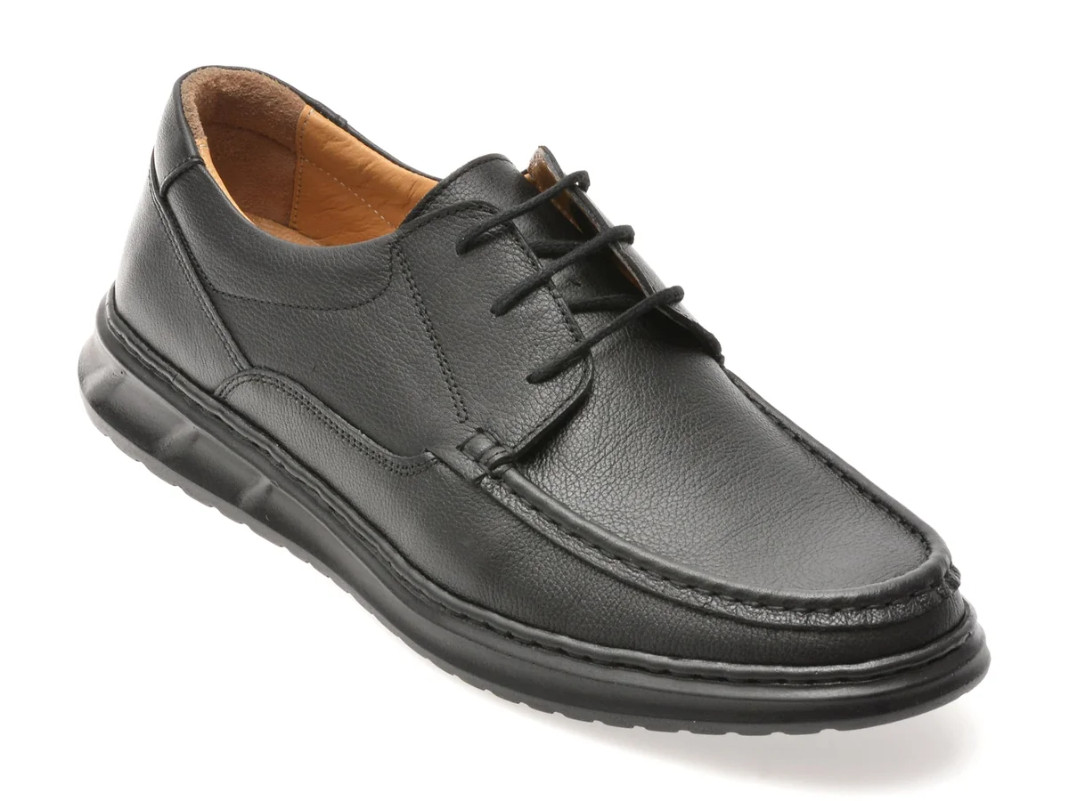 Mocasini Showman Negri, SH4102, Din Piele Naturala