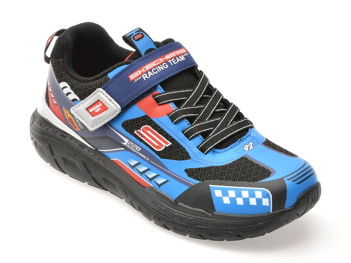 Pantofi Sport Skechers Albastri Skech Tracks Din Material Textil