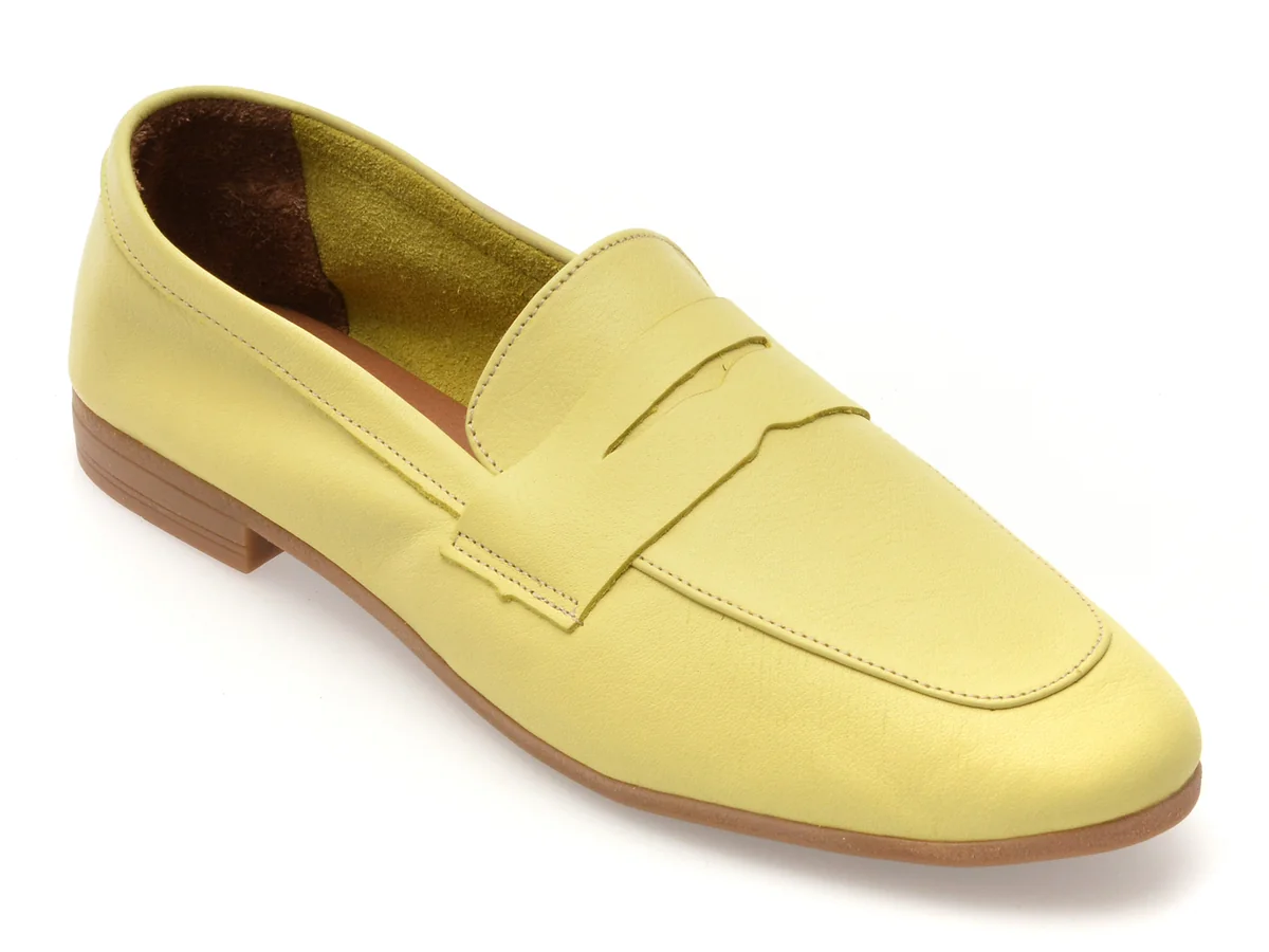 Mocasini Flavia Passini Verzi, SP14, Din Piele Naturala