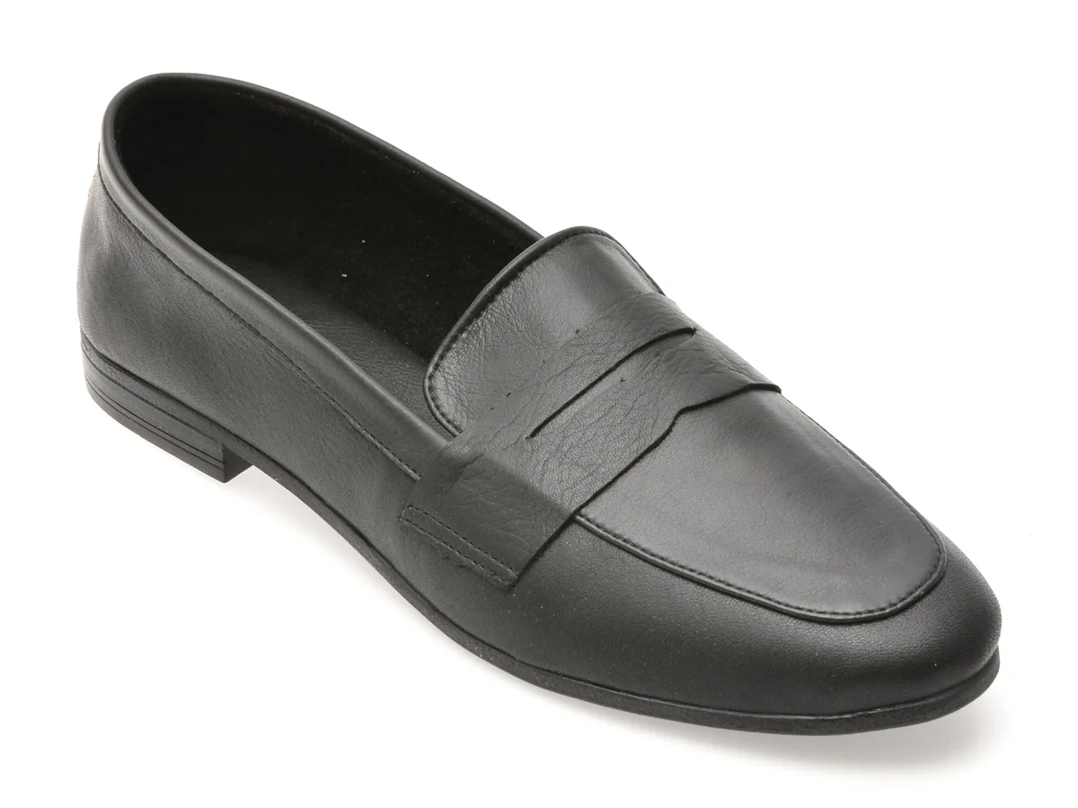 Mocasini Flavia Passini Negri, Sp14, Din Piele Naturală