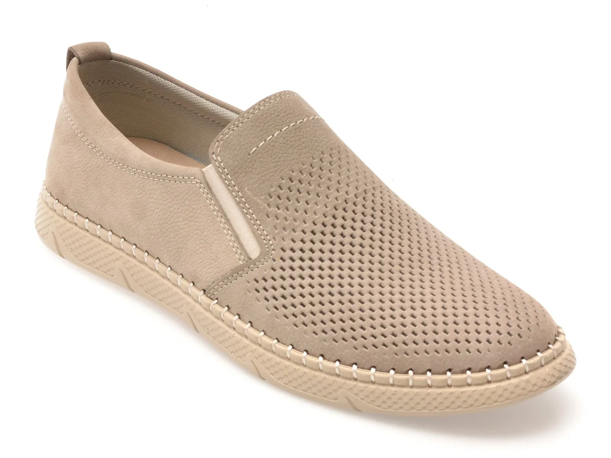 Pantofi Bite The Bullet Gri, 1822, Din Nabuc