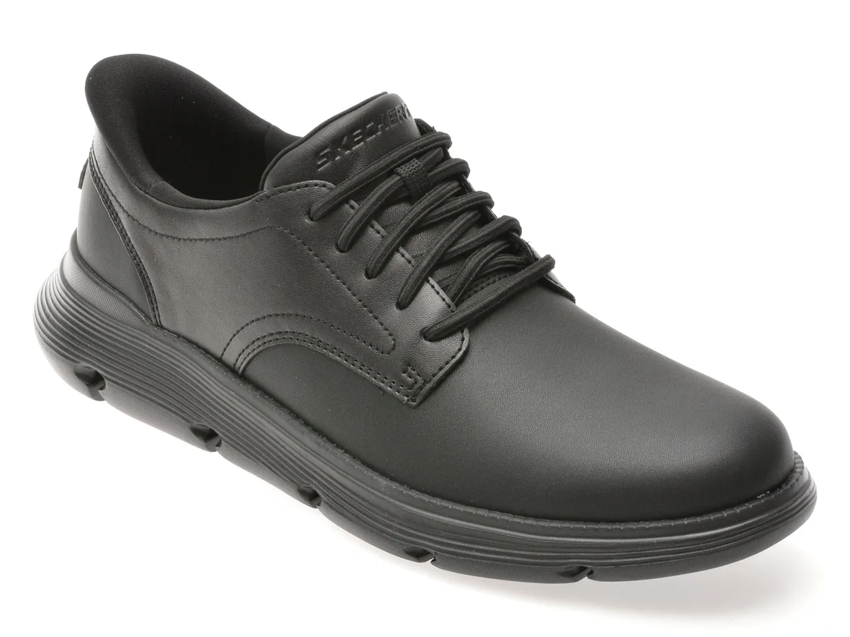 Pantofi Skechers Negri Garza Din Piele Naturala