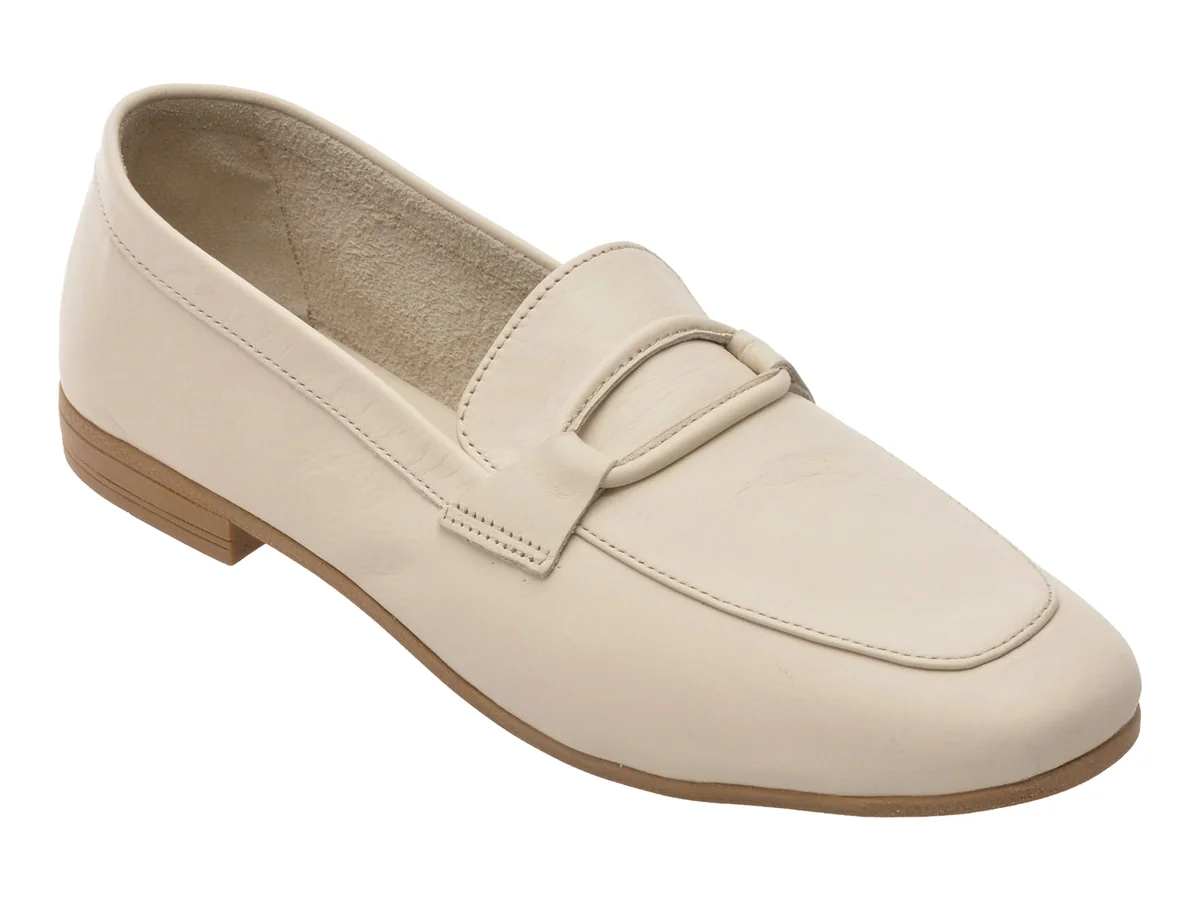 Mocasini Flavia Passini Albi, LT1, Din Piele Naturala