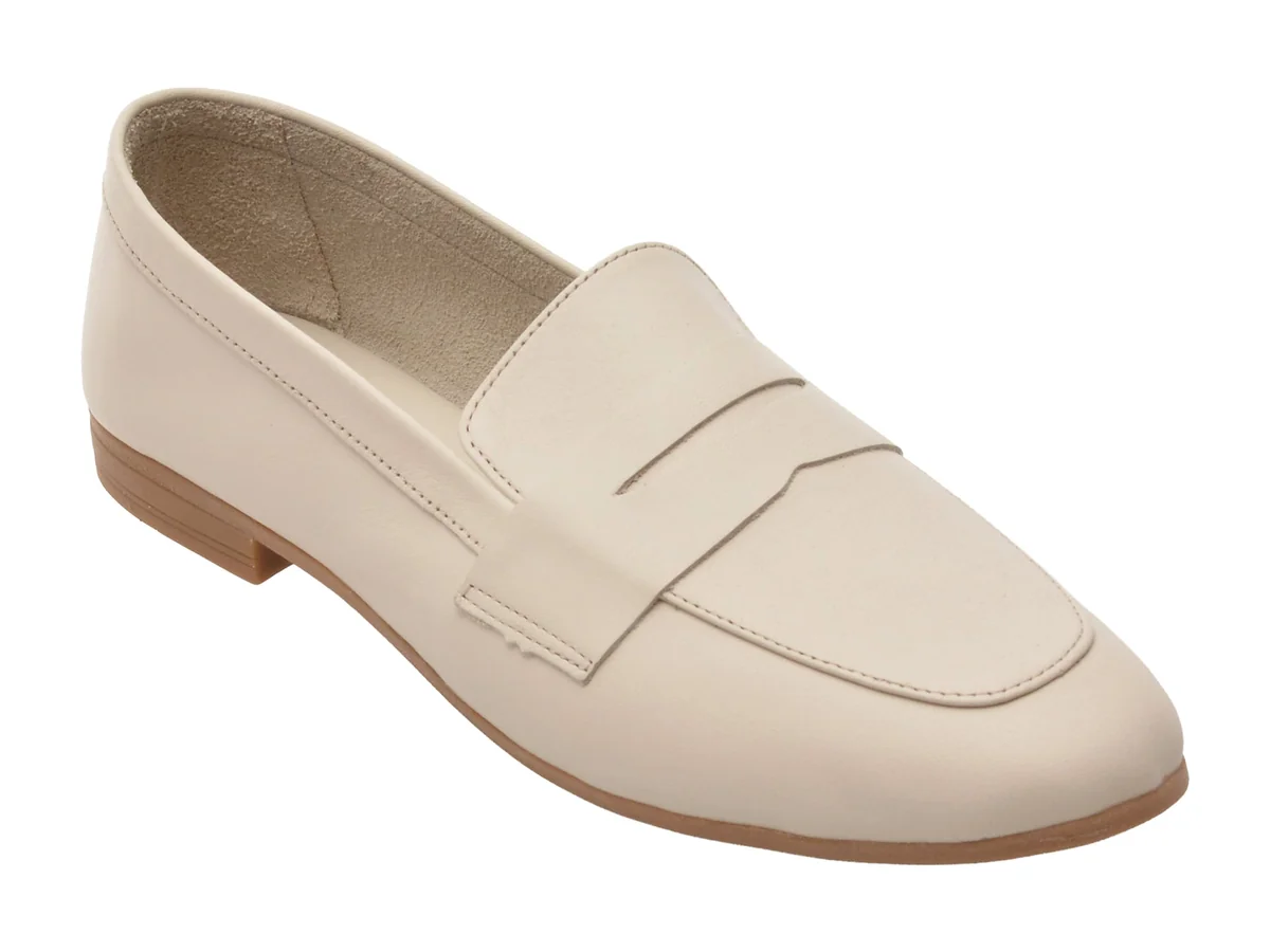 Mocasini Flavia Passini Albi, Sp14, Din Piele Naturala