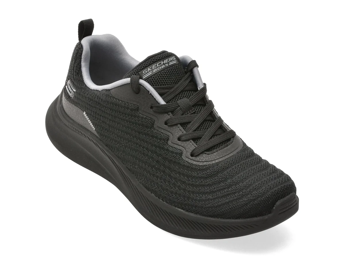 Pantofi Sport Skechers Negri, Bobs Moda Flex, Din Material Textil