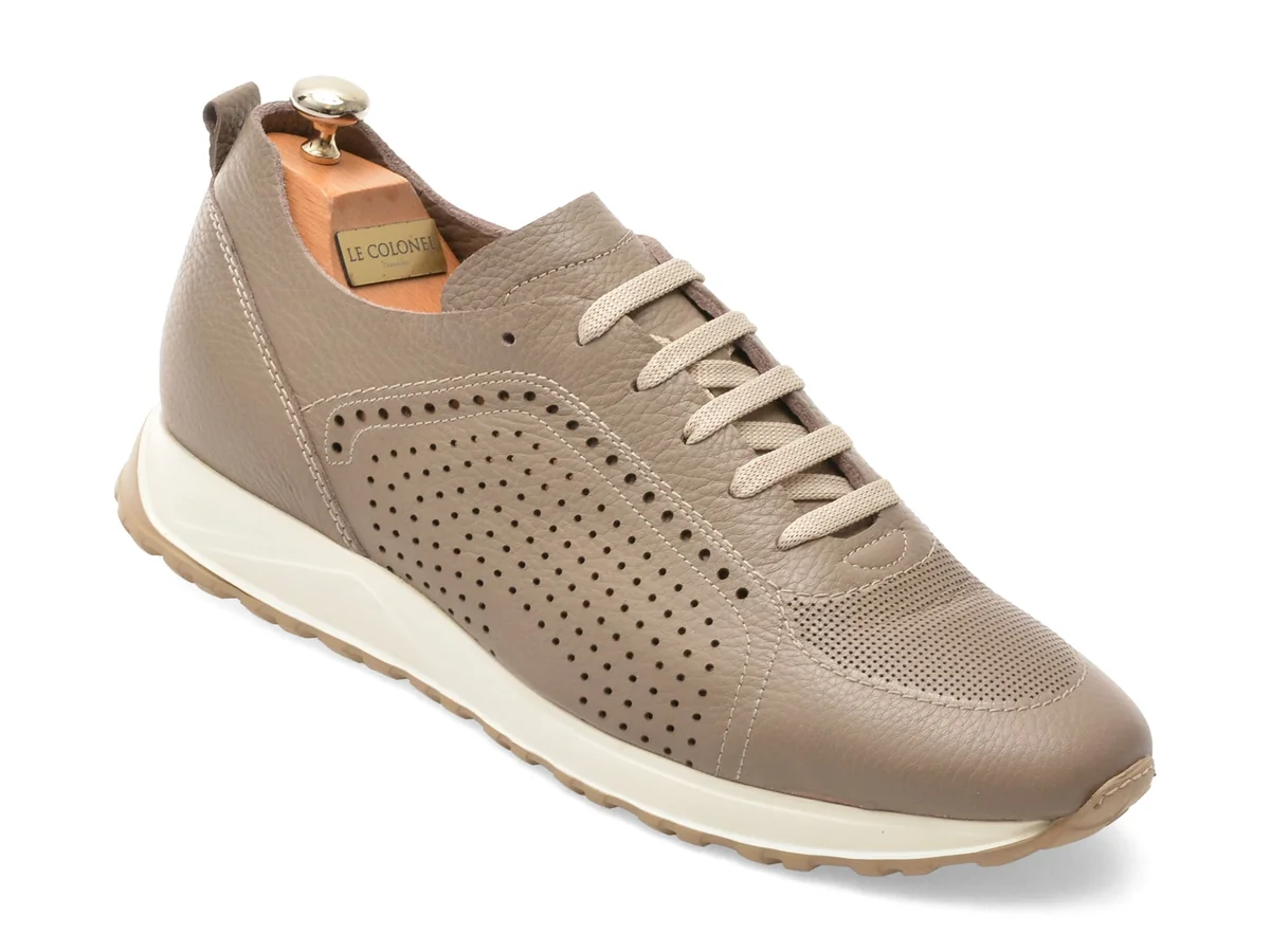 Pantofi Sport Le Colonel Gri, 48942, Din Piele Naturala