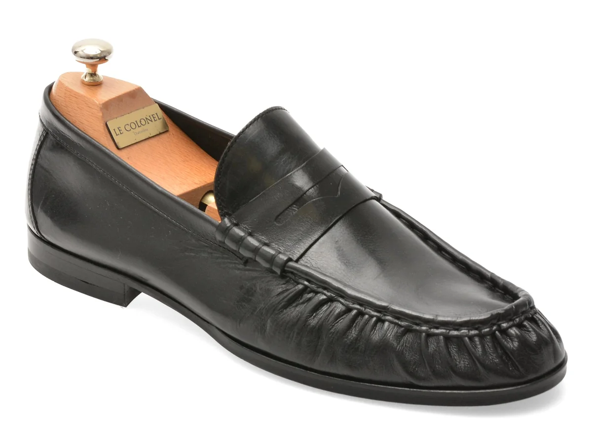 Mocasini Eleganți Le Colonel Negri 68434 Din Piele Naturală