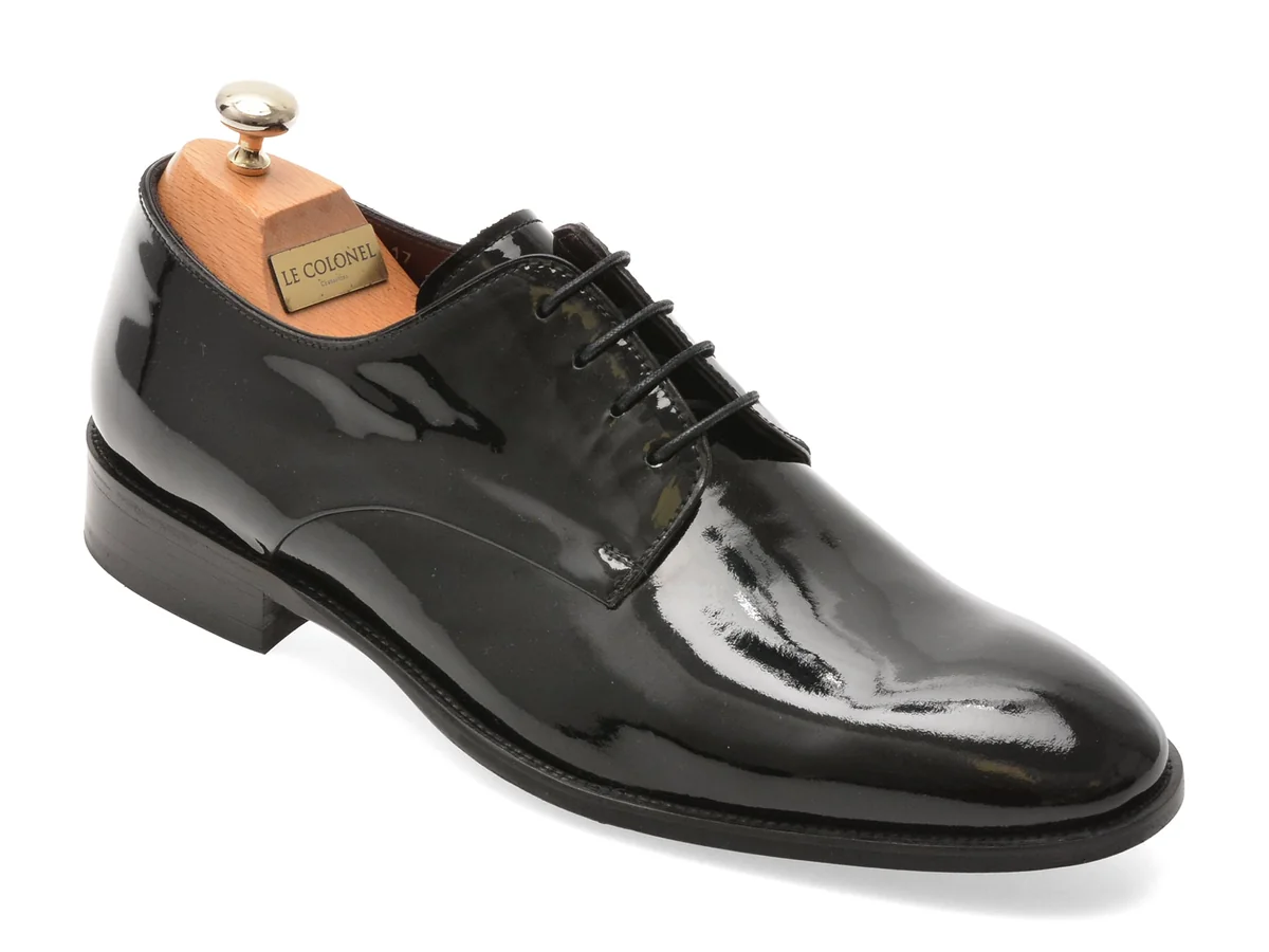 Pantofi Eleganți Le Colonel Negri, 49817, Din Piele Naturală Lăcuită