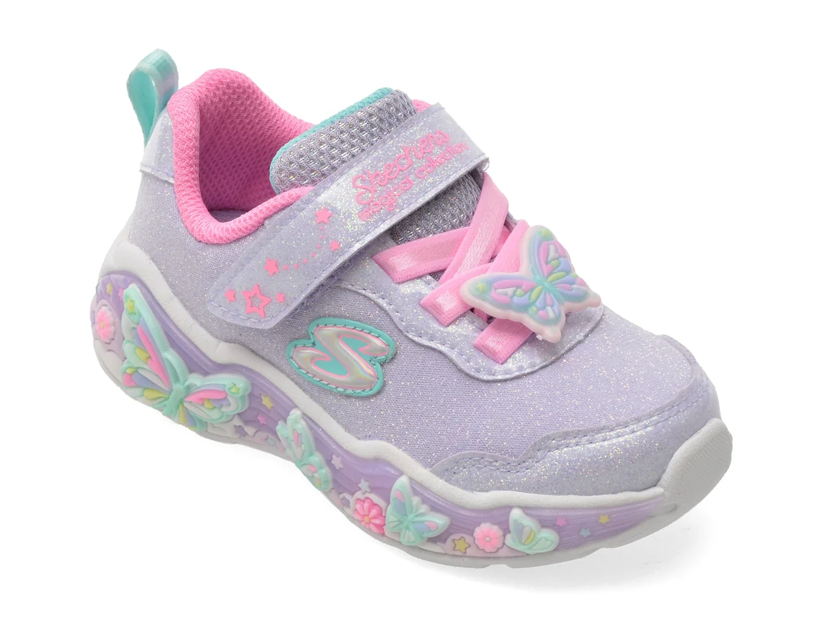Pantofi Sport Skechers Mov, Lil Butterfly Bliss, Din Material Textil