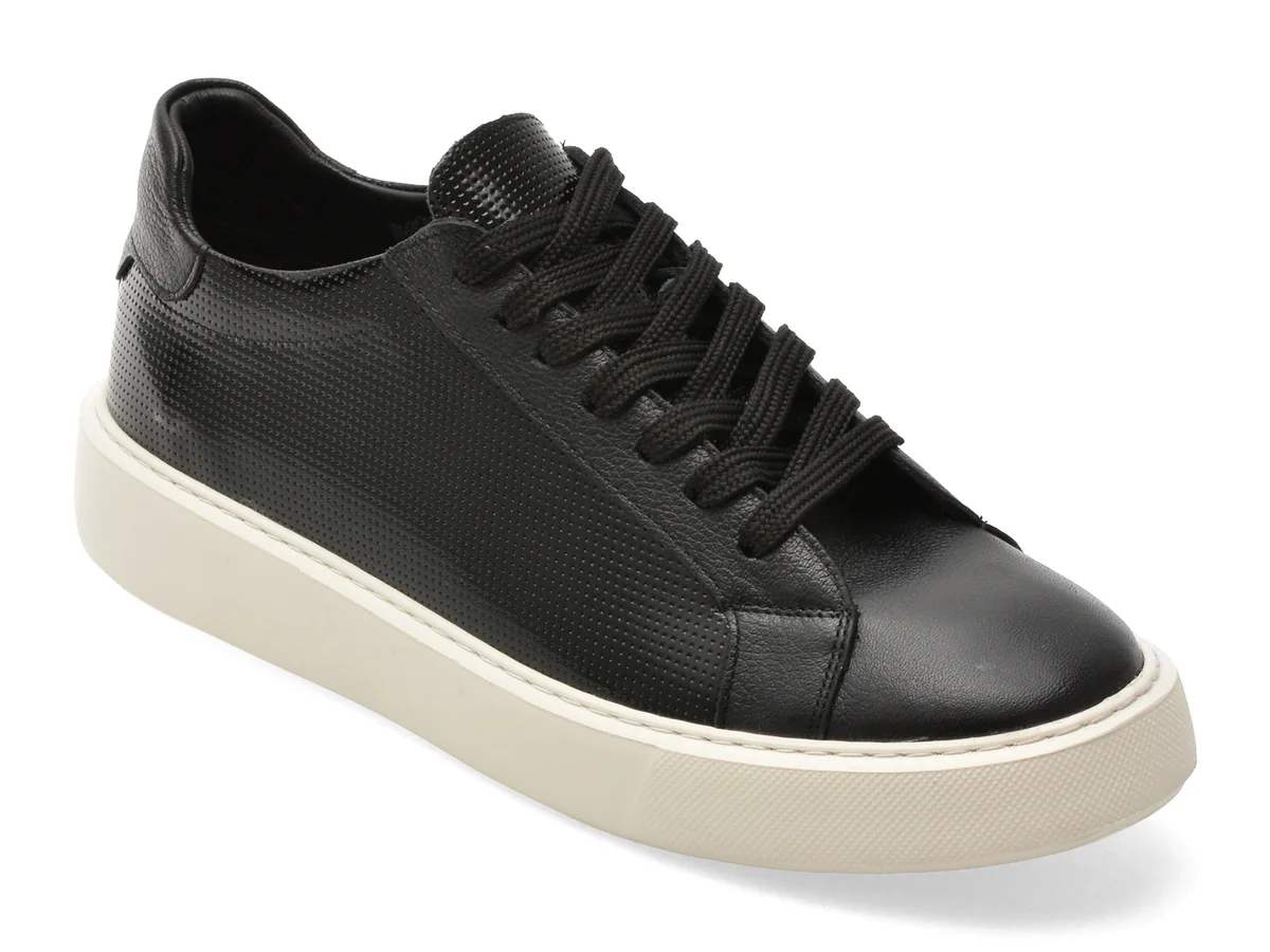 Pantofi Sport Bite The Bullet Negri, WB008, Din Piele Naturală