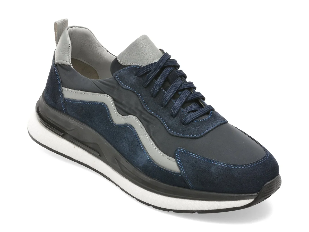 Pantofi Sport Marco Buffon Bleumarin, BF6001, Din Piele Naturala