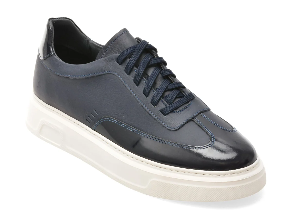 Pantofi Sport Marco Buffon Bleumarin, BF1015, Din Piele Naturala