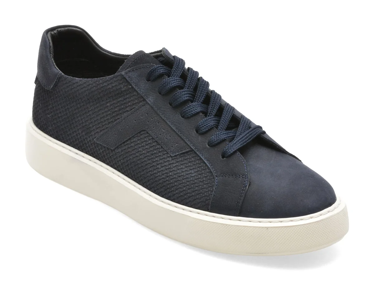 Pantofi Sport Bite The Bullet Bleumarin, WB002, Din Piele Naturală