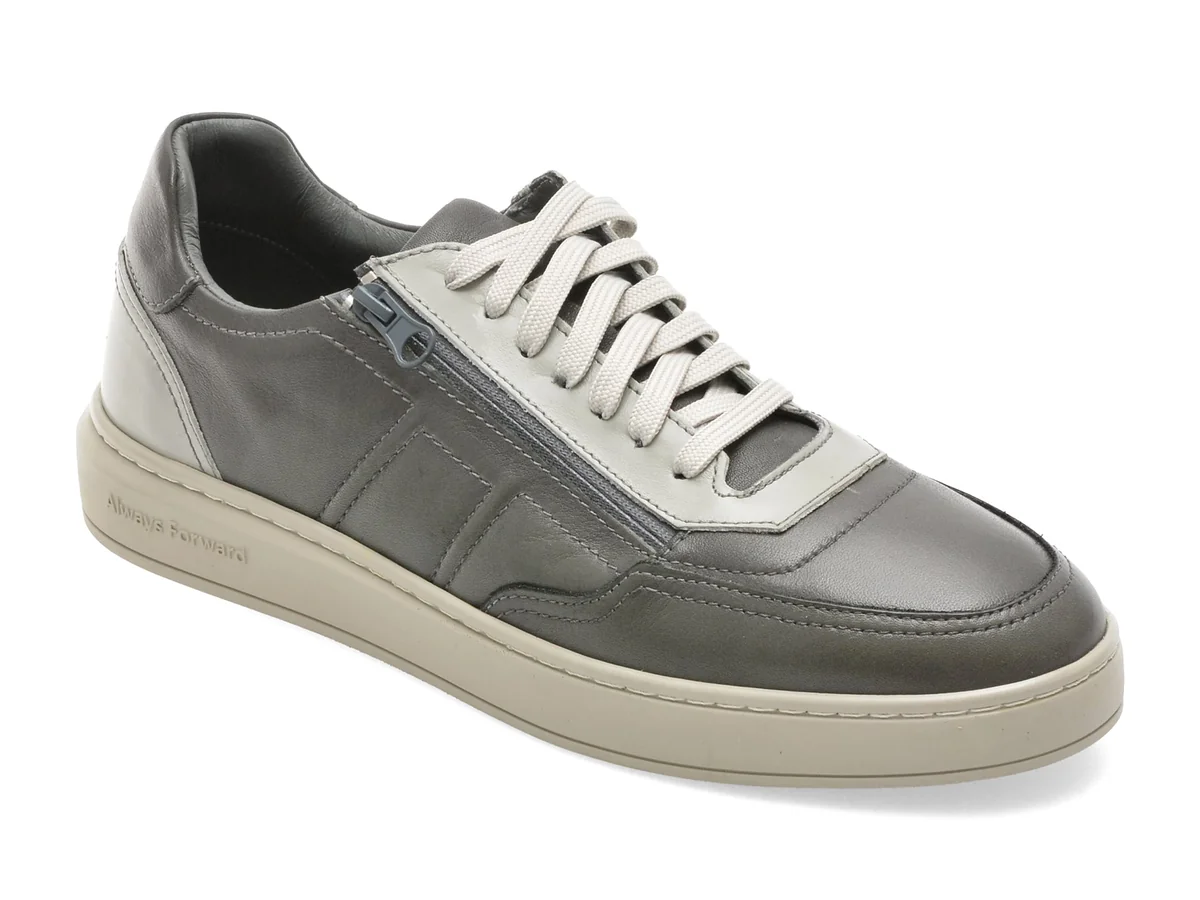 Pantofi Sport Marco Buffon Gri, BF1200, Din Piele Naturala