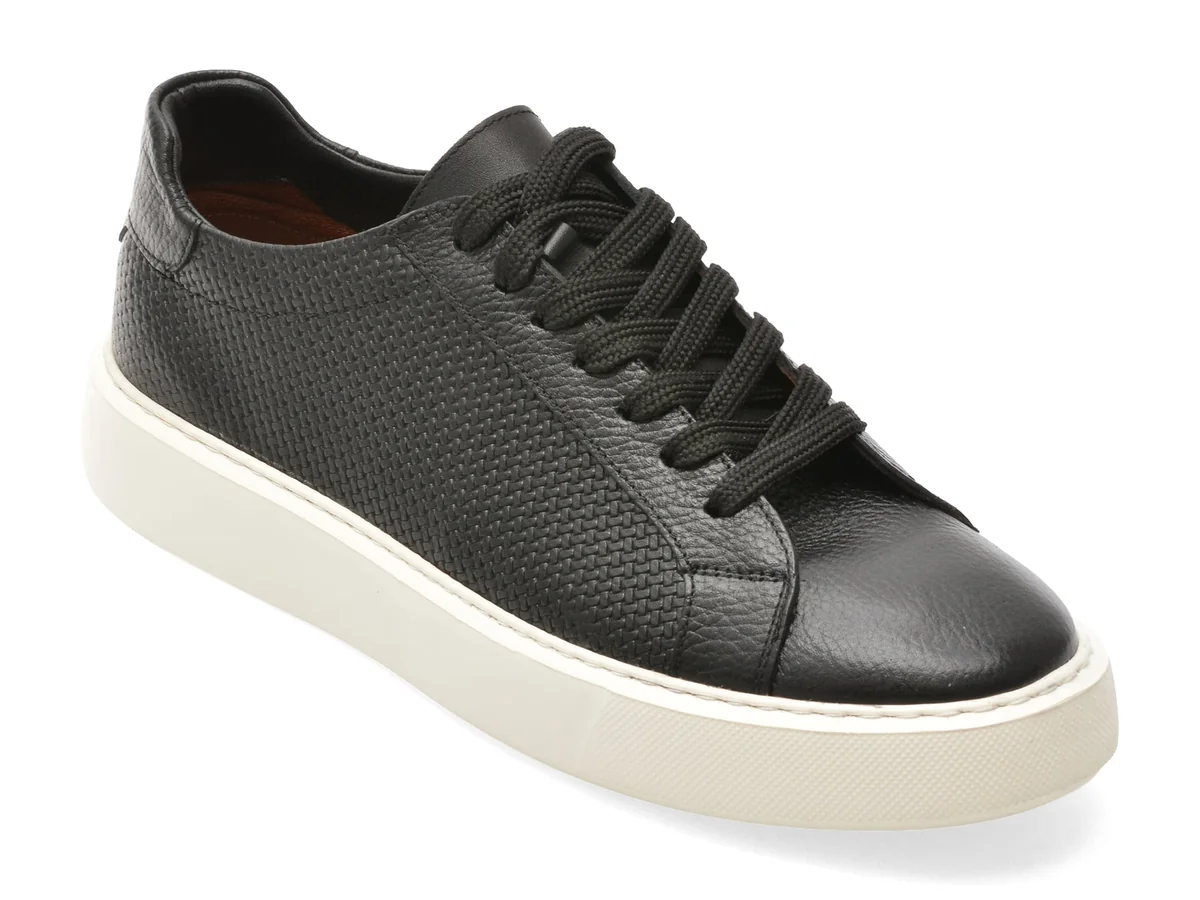 Pantofi Sport Bite The Bullet Negri, WB008, Din Piele Naturala