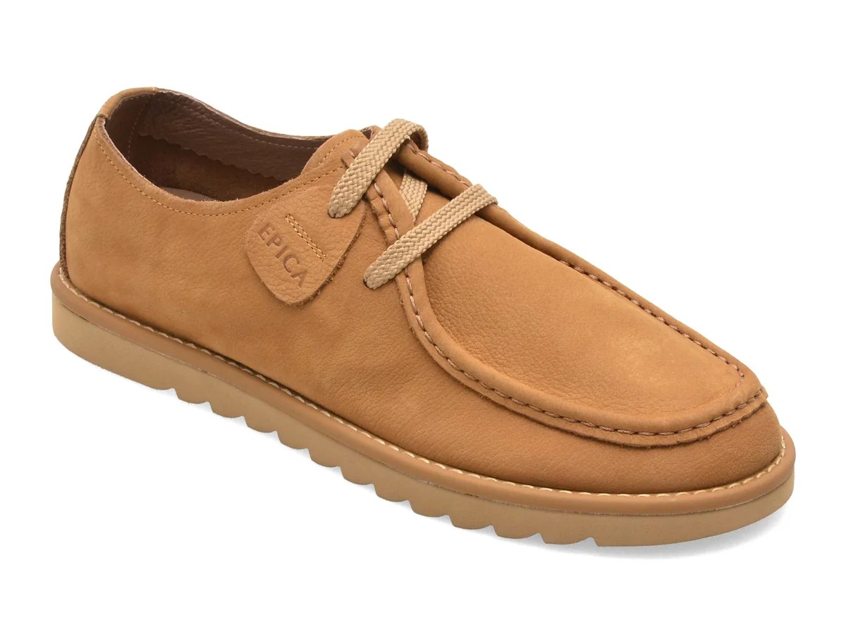 Pantofi Epica Maro, 98277, Din Piele Naturală