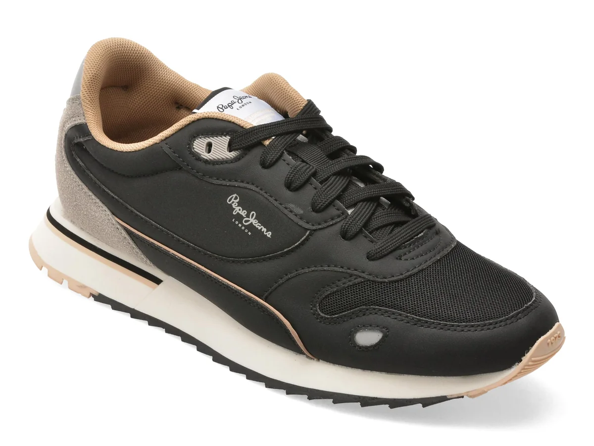 Pantofi Sport Pepe Jeans Negri, MS40033, Din Material Textil