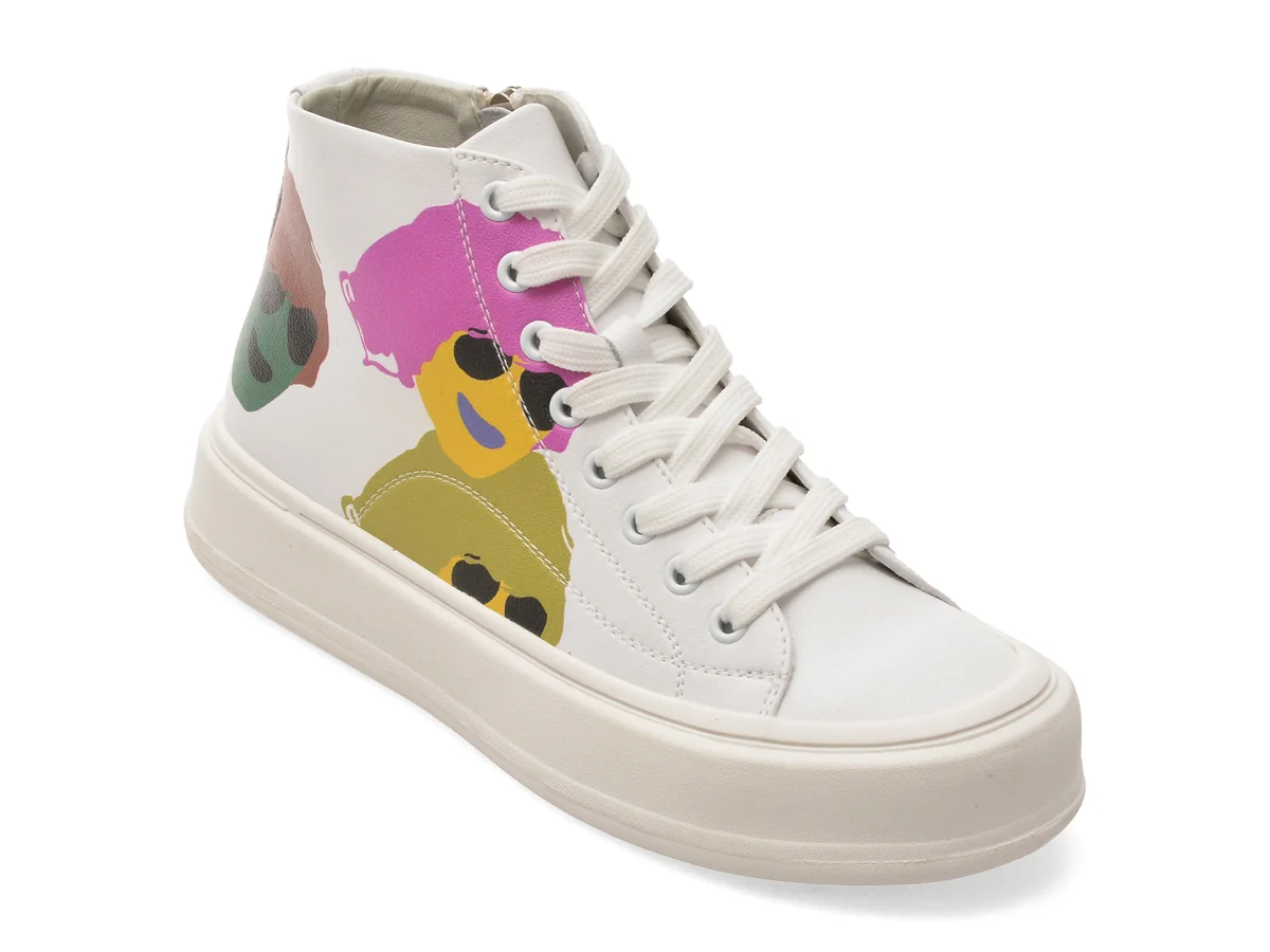 Ghete Pass Collection Albe, KL60005, Din Piele Naturala