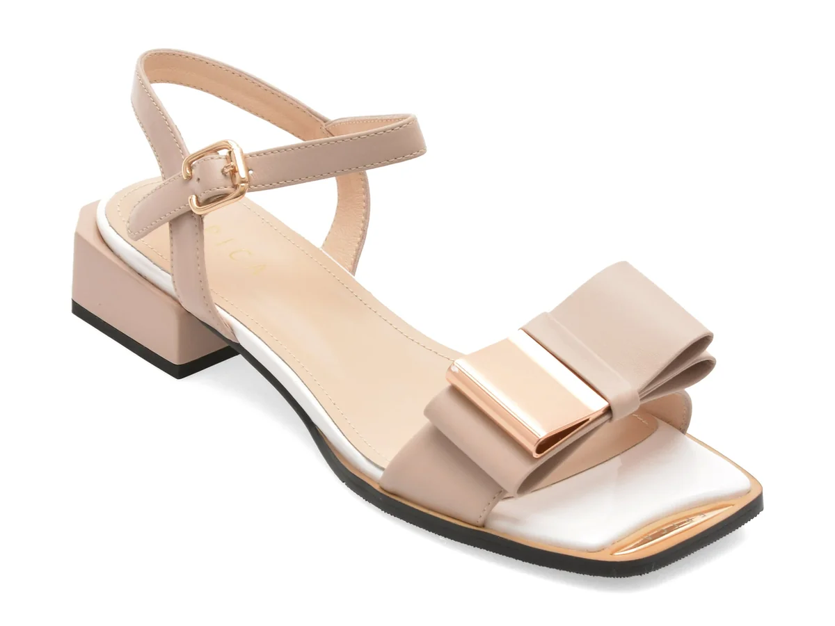 Sandale Epica Gri, XH2411, Din Piele Naturala