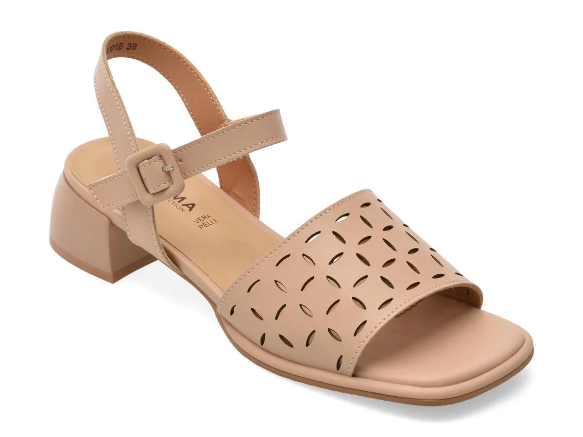 Sandale Karisma Bej, WC60001, Din Piele Naturala