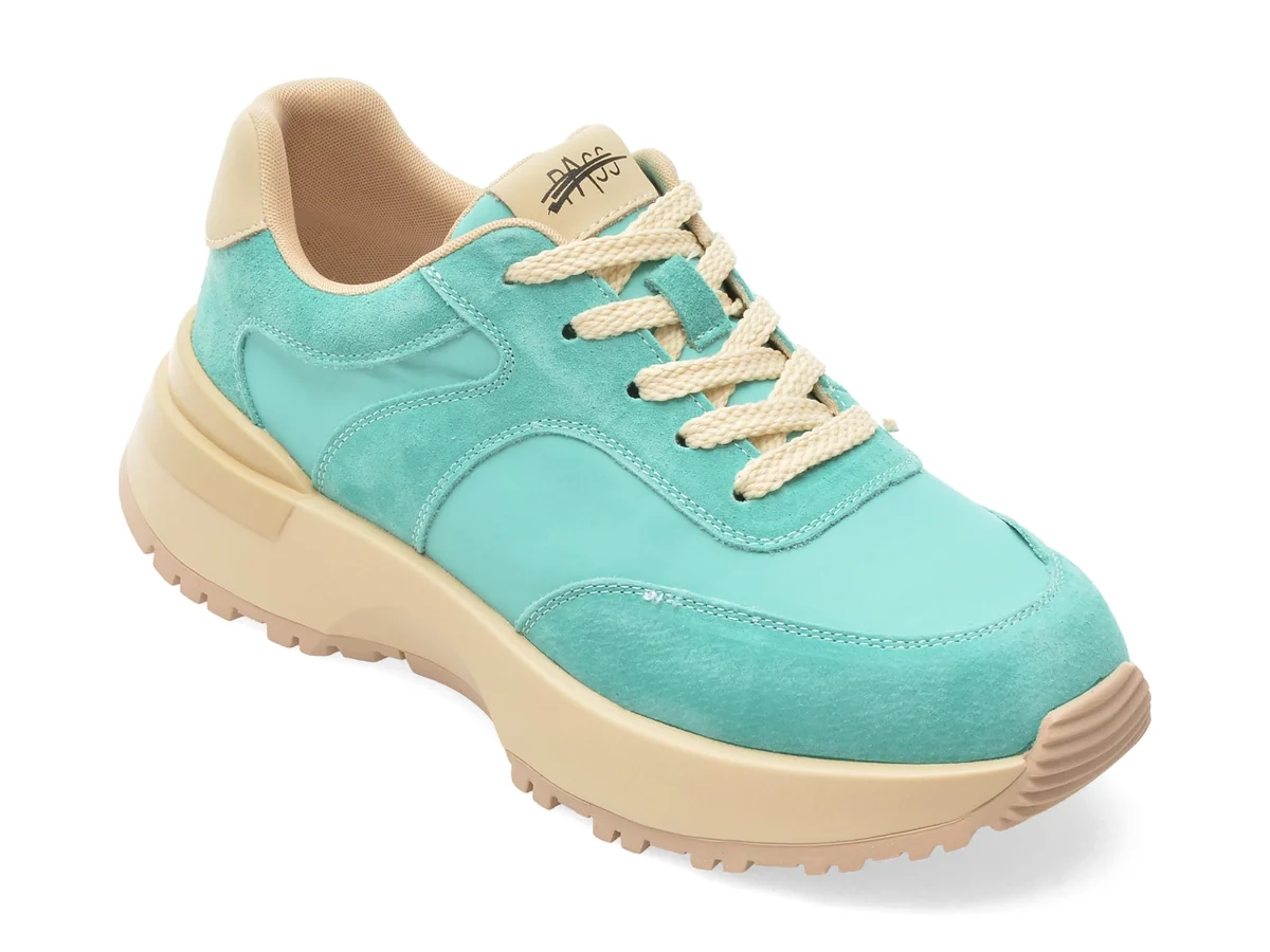 Pantofi Sport Pass Collection Albastri, M960012, Din Material Textil Si Piele Naturala