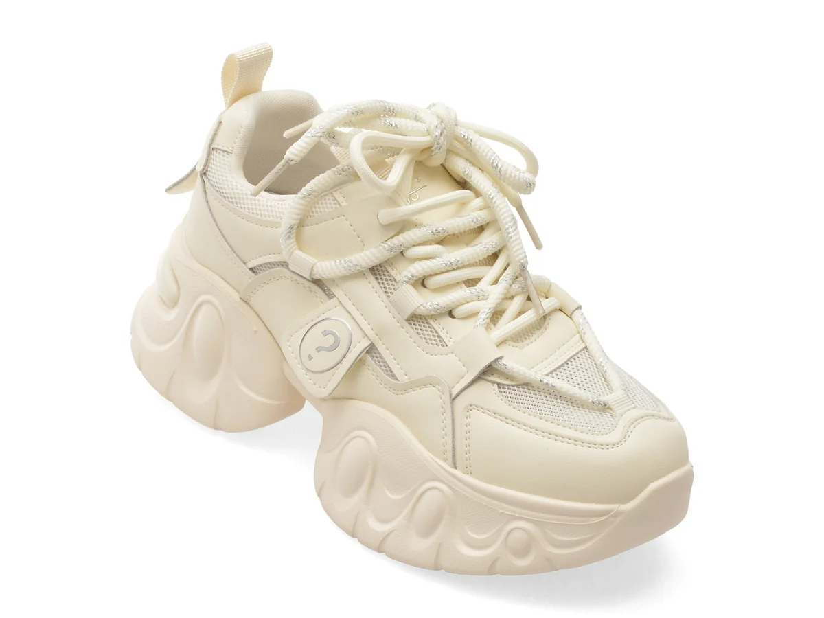 Pantofi Sport Pass Collection Bej, CM60003, Din Piele Ecologică