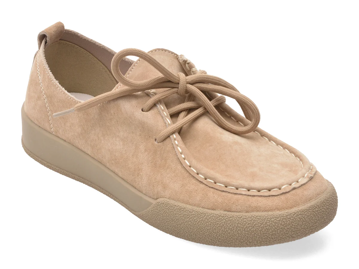 Mocasini Pass Collection Bej, SH60004, Din Năbuc