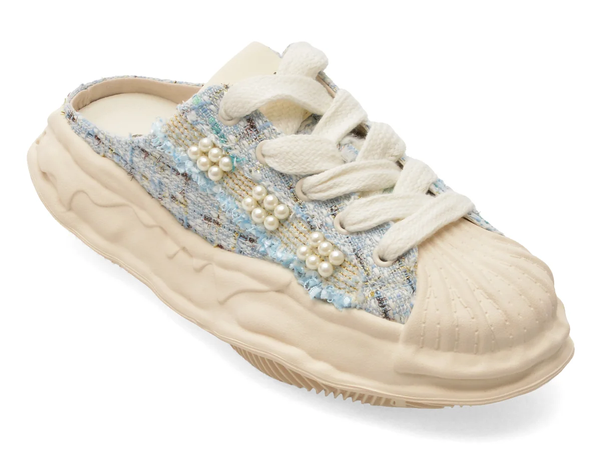 Papuci Gryxx Albastri, H8015, Din Material Textil