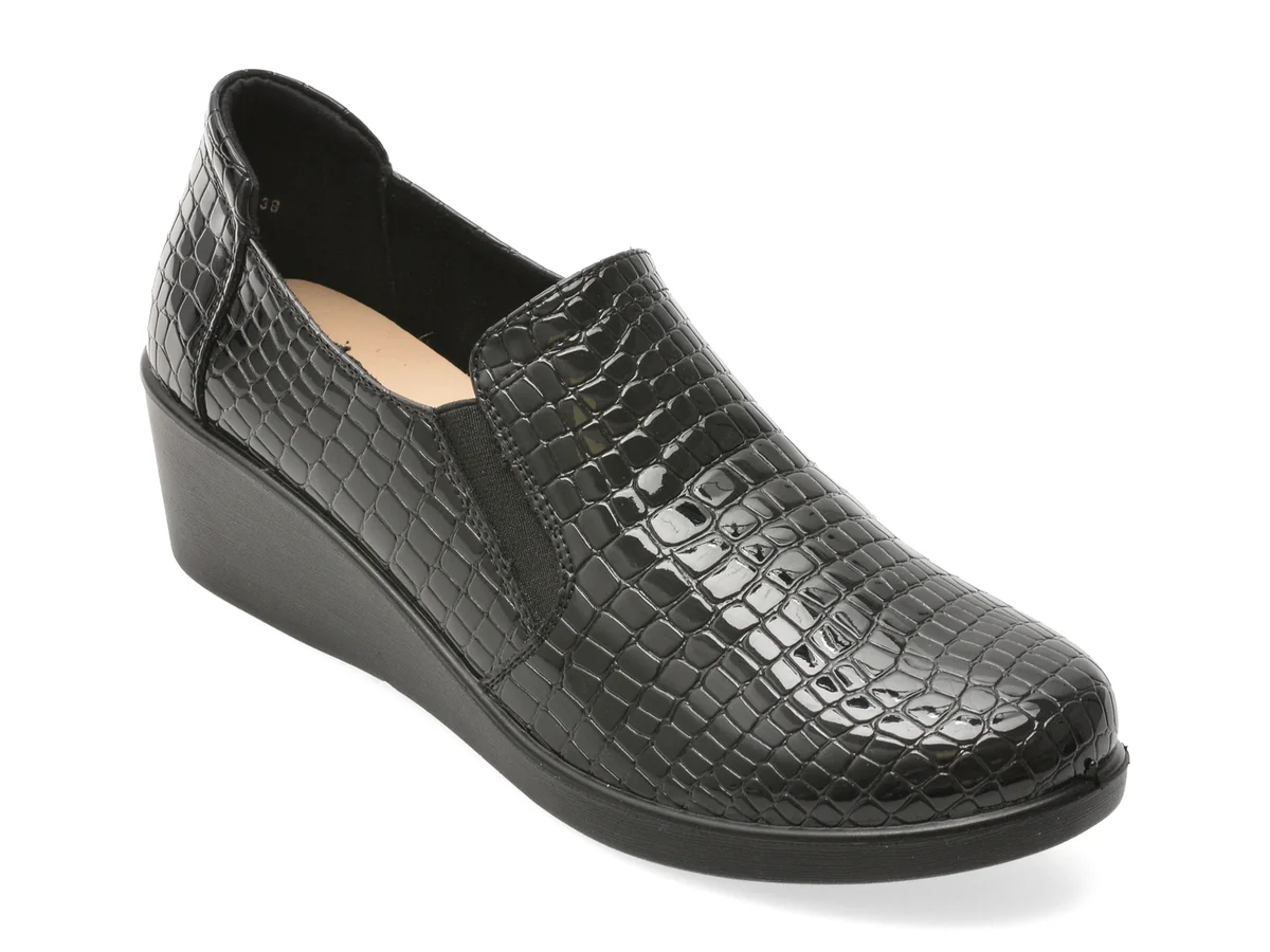 Pantofi Karisma Negri Wb60017 Din Piele Croco