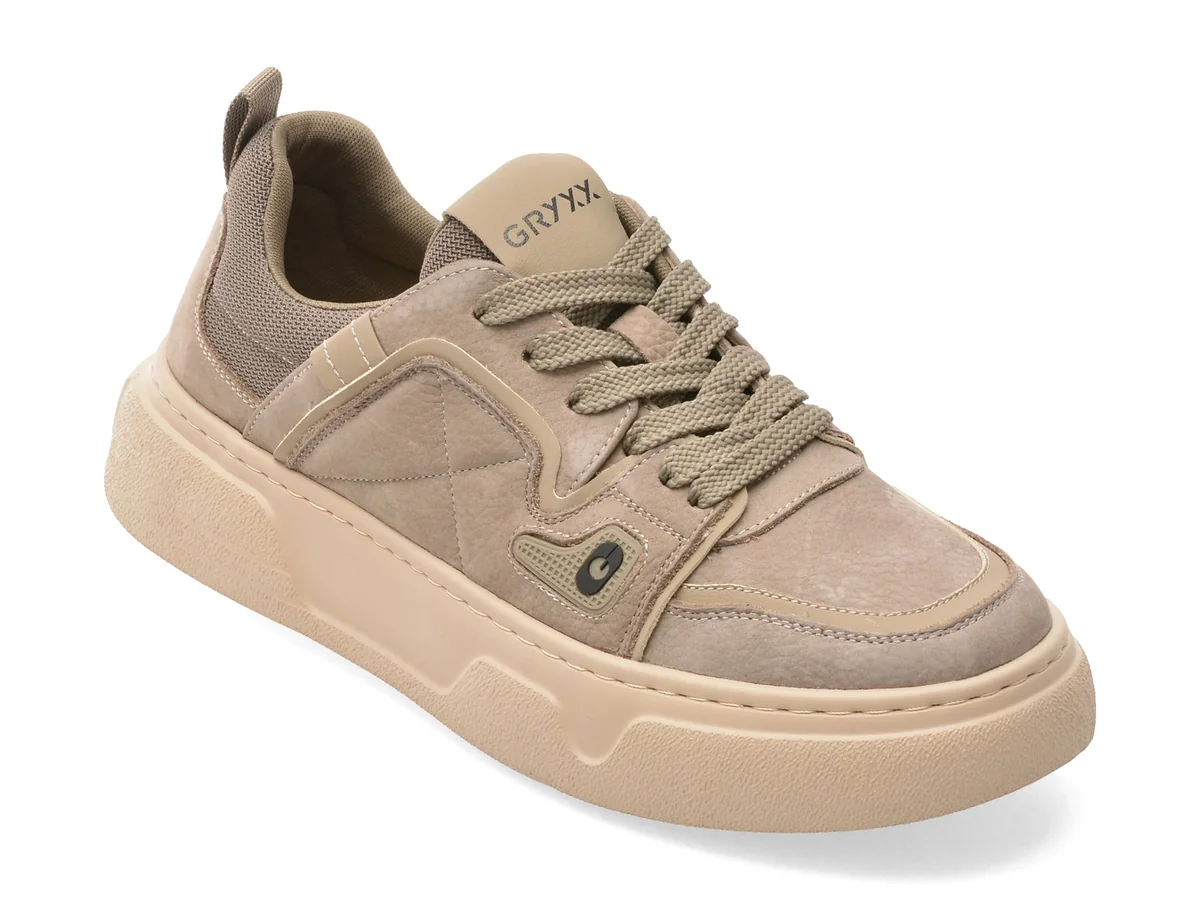 Pantofi Sport Gryxx Gri, 52312, Din Piele Naturala