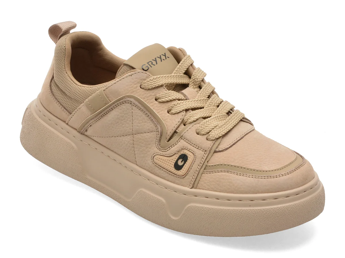 Pantofi Sport Gryxx Gri, 52312, Din Piele Naturală