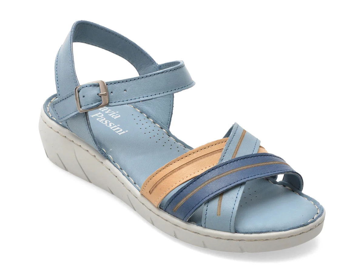Sandale Flavia Passini Albastre 4265 Din Piele Naturala